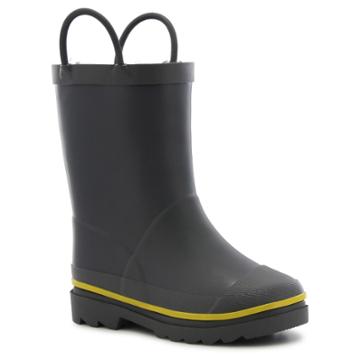 Washington Shoe Company Toddler Boys' Dorsey Faux Fur Line Splash Rain Boots - Gray 11/12,
