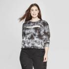 Women's Plus Size Long Sleeve Kyoto Cropped T-shirt - Mighty Fine (juniors') - Gray