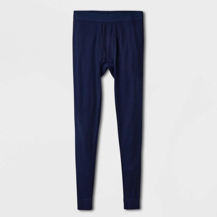 Men's Tall Slim Fit Thermal Underwear Pants - Goodfellow & Co Navy Blue