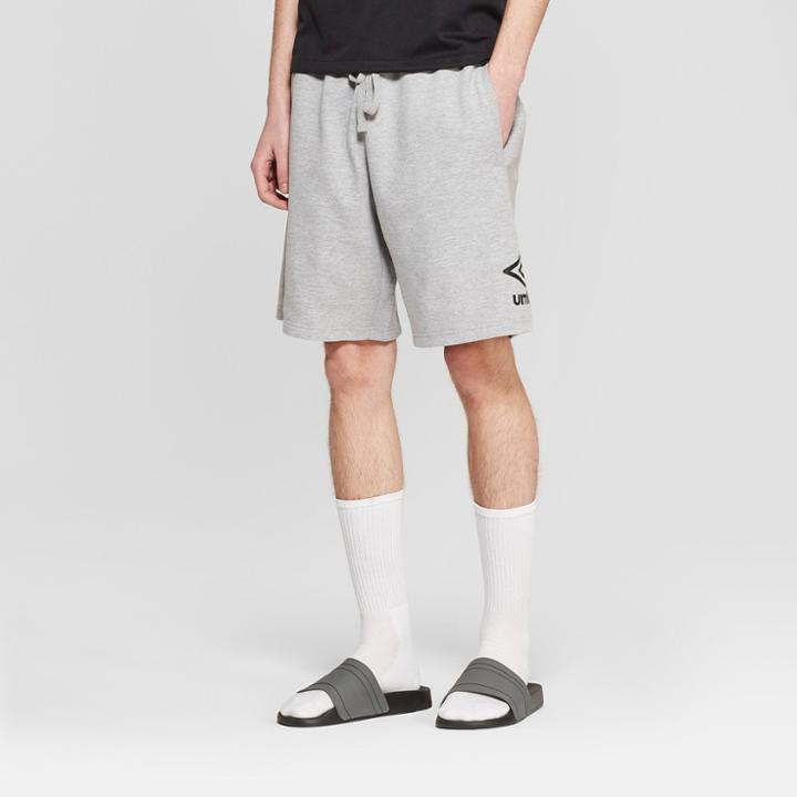 Umbro Men's Fleece Shorts - Gray Heather