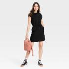 Women's Sleeveless Extended Shoulder A-line Dress - A New Day Black