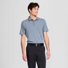 Men's Striped Golf Polo Shirt - C9 Champion Cruising Blue Heather