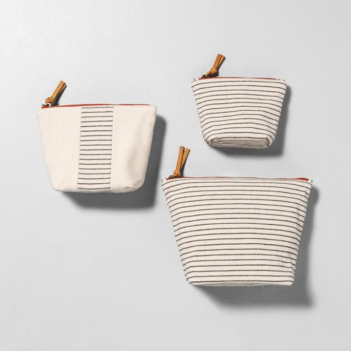 3pk Travel Case - Hearth & Hand With Magnolia, White Black