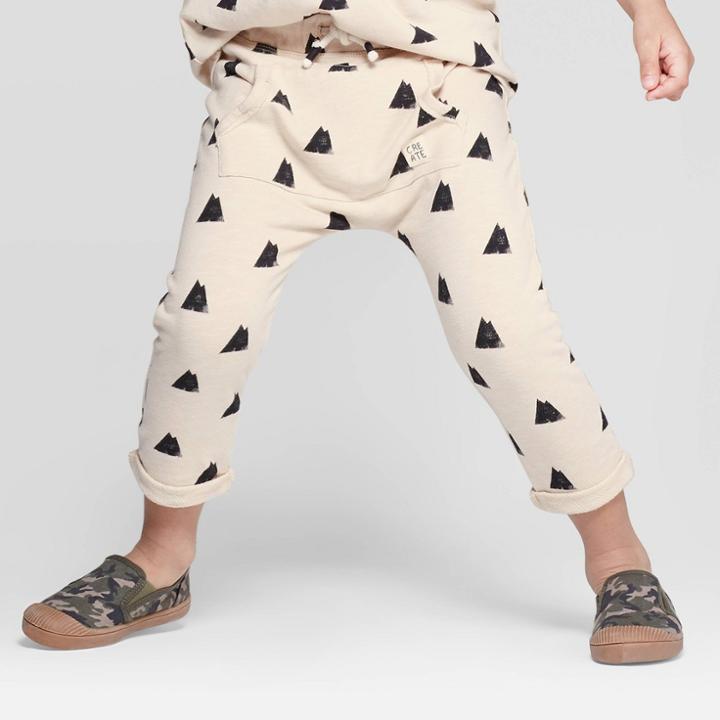 Toddler Boys' Front Pocket 'mountains' Jogger - Art Class Cream 12m, Boy's, Beige