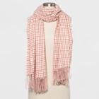 Women's Plaid Oblong Scarf - A New Day Camel One Size, Brown