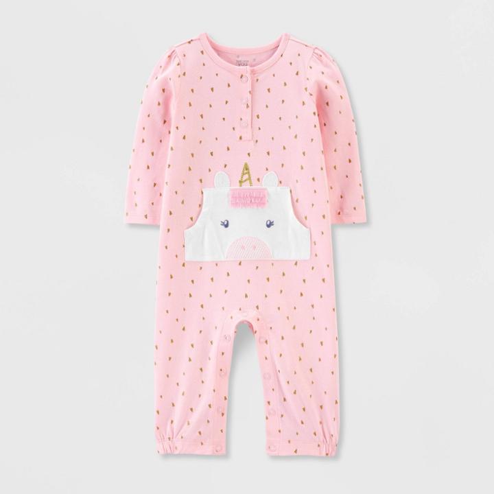 Baby Girls' 1pc Unicorn Jumpsuit - Just One You Made By Carter's Pink Newborn, Girl's