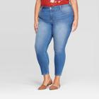 Women's Plus Size Jeggings With Comfort Elastic Waist - Ava & Viv Medium Wash
