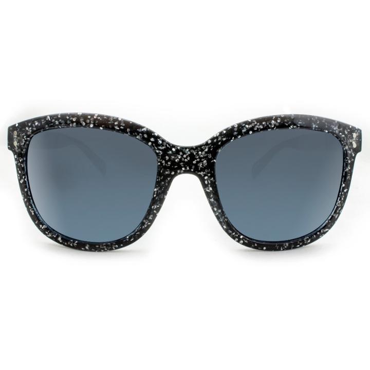 Women's Square Sunglasses With Glitter - A New Day Black