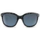 Women's Square Sunglasses With Glitter - A New Day Black