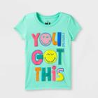 Smileyworld Girls' Smiley World You Got This Short Sleeve T-shirt - Green