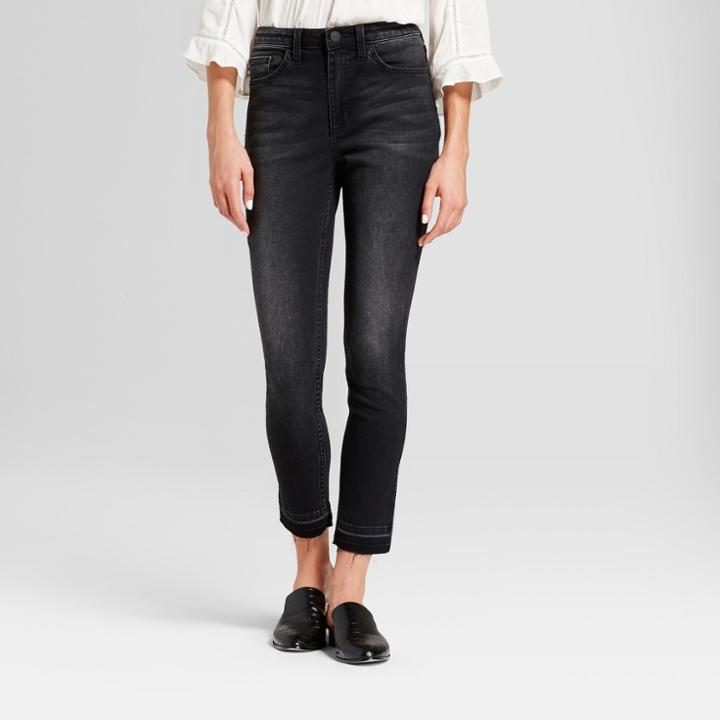 Women's Modern Fit High Rise Released Hem Skinny Jeans - Crafted By Lee Black