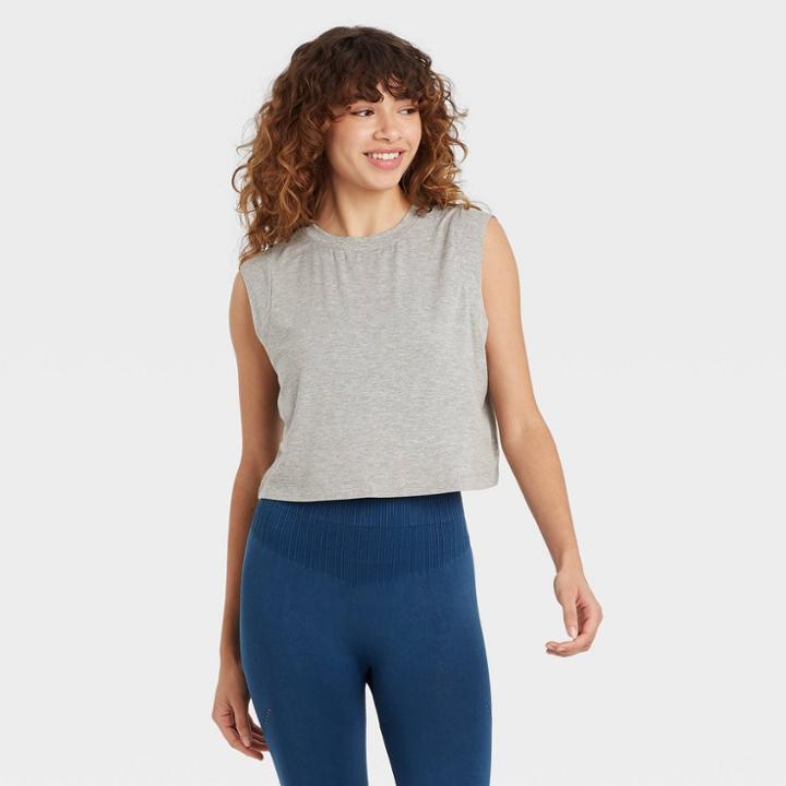 Women's Tie-dye Muscle Tank Top - Joylab Medium Heather Gray