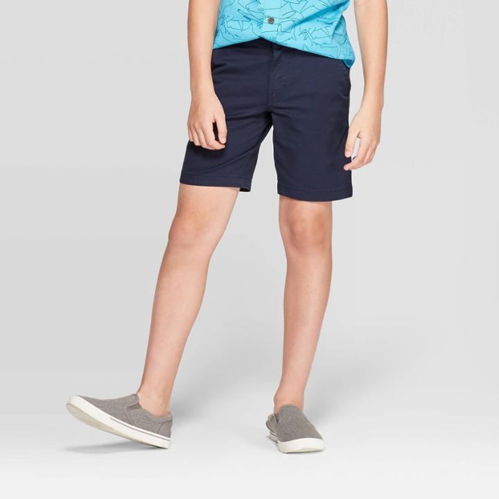 Oversizeboys' Chino Shorts - Cat & Jack Blue 16 Husky, Boy's