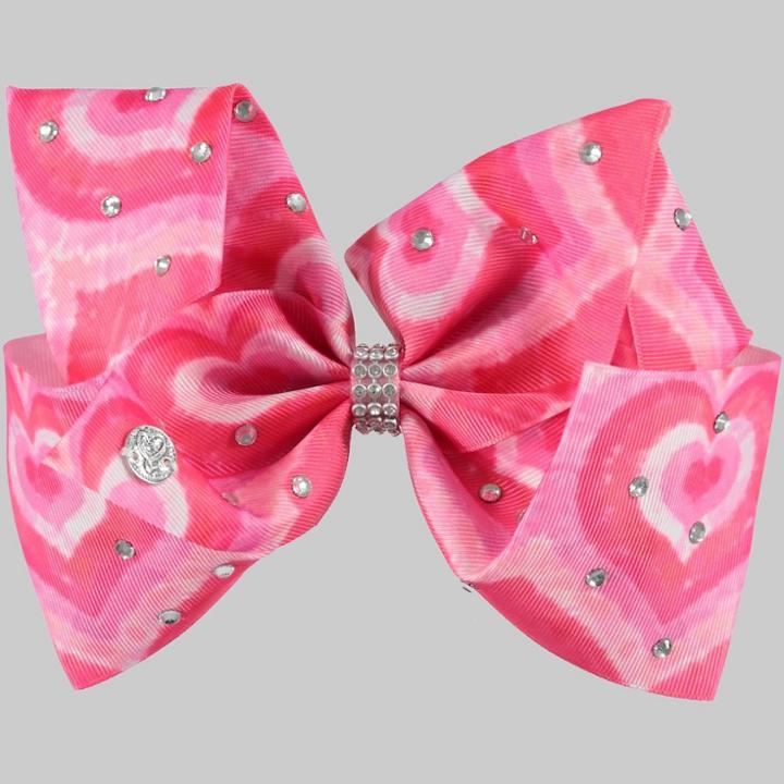 Girls' Jojo Siwa V-day Hearts Bow Hair Clip - Pink