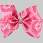 Girls' Jojo Siwa V-day Hearts Bow Hair Clip - Pink
