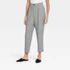 Women's High-rise Pleat Front Straight Leg Ankle Pants - A New Day Gray