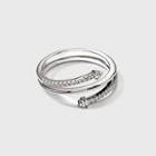 Silver Plated Wrap Cubic Zirconia Ring - A New Day