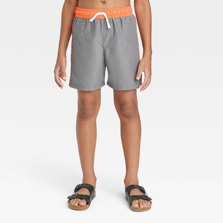 Boys' Solid Swim Shorts - Cat & Jack Gray