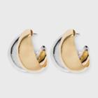 Two-tone Chunky Hoop Earrings - A New Day , Gold/nickel/silver