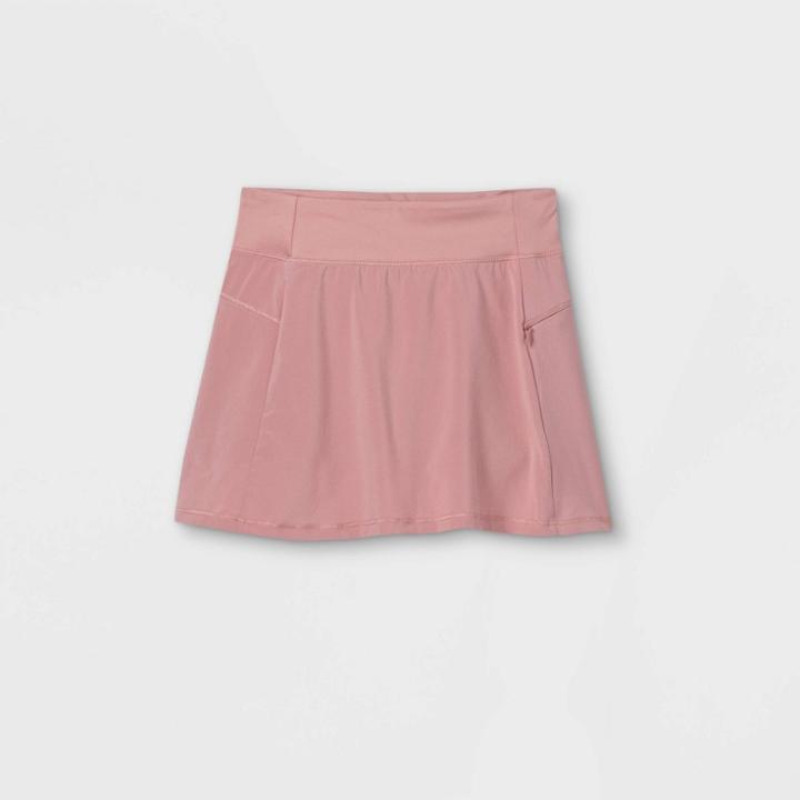 Girls' Stretch Woven Performance Skorts - All In Motion Rose