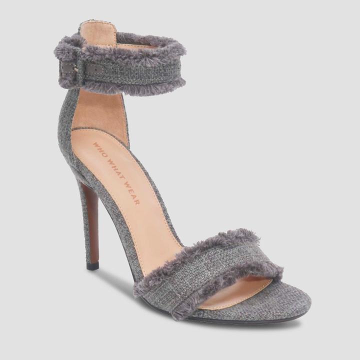 Women's Corin Ankle Strap - Who What Wear Gray