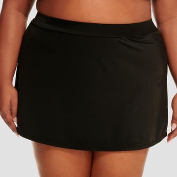 Dreamsuit By Miracle Brands Women's Plus Slimming Control Skirt - Black