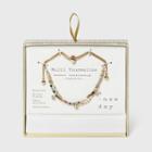 Silver Plated Beaded Tourmaline And Chain Two Strand Bracelet - A New Day