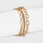 3 Strand Magnetic Worn Gold Chain Bracelet - Universal Thread Gold