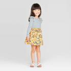 Toddler Girls' Dress - Cat & Jack White/blue/yellow 4t, Toddler Girl's