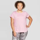 Plus Size Women's Plus Short Sleeve Mesh T-shirt - C9 Champion Mauve (pink)