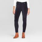Women's High-rise Velvet Skinny Jeans - Universal Thread Navy