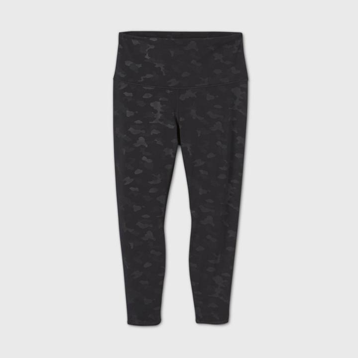 Women's Plus Size Camo Print Premium Elongated Ultra High-waisted Leggings - All In Motion Black