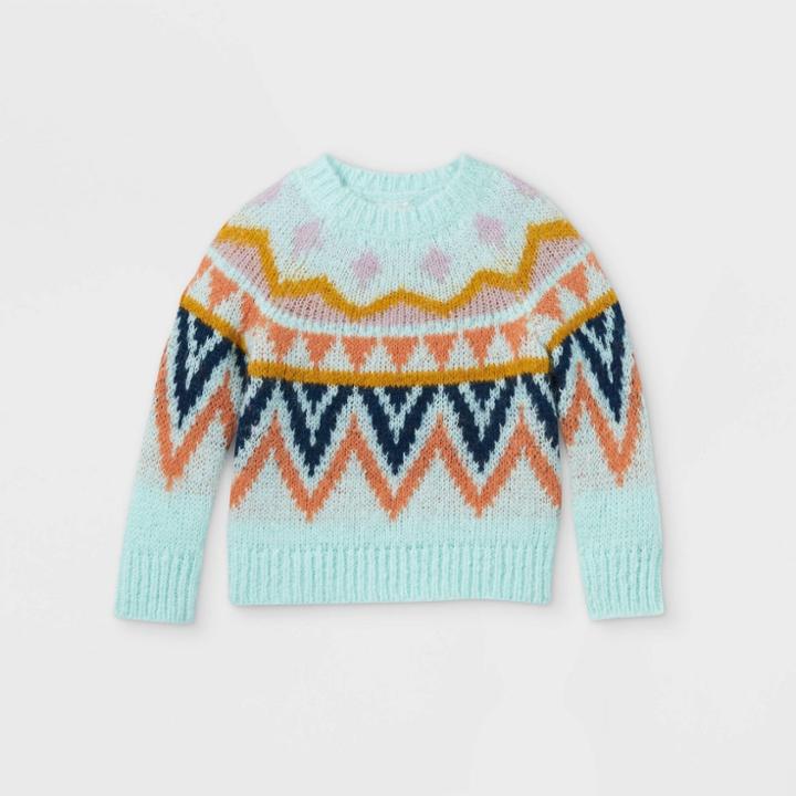 Toddler Girls' Fair Isle Pullover Sweater - Cat & Jack