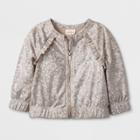 Baby Girls' Bomber Ruffle Bomber Jacket - Cat & Jack Gray