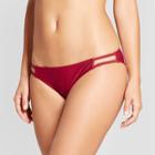 Women's Strappy Bikini Bottom - Xhilaration Garnet Red