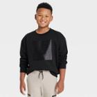 Boys' 'cool Crew' Fleece Pullover Sweatshirt - Art Class Black