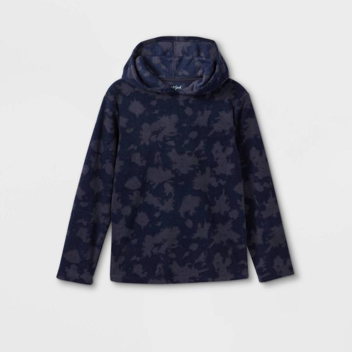Boys' Printed Fleece Hooded Sweatshirt - Cat & Jack Navy