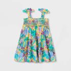 Toddler Girls' Floral Smocked Tank Dress - Cat & Jack Yellow