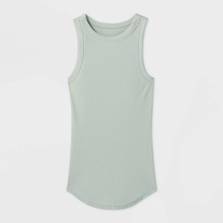 Women's Slim Fit Tank Top - A New Day Mint Xs, Women's, Green