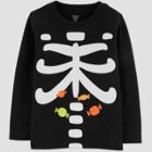 Toddler Long Sleeve Halloween Black Skeleton T-shirt - Just One You Made By Carter's 3t, Kids Unisex