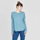 Women's Long Sleeve Draped T-shirt - C9 Champion Aqua (blue)