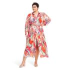 Plus Size Mixed Floral Long Sleeve Robe Dress - Alexis For Target