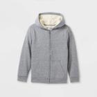 Boys' French Terry Hooded Sweatshirt - Cat & Jack Charcoal Gray