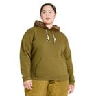 Women's Plus Size Faux Mink Hooded Sweatshirt - Sandy Liang X Target Olive Green
