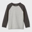 Toddler Boys' Long Sleeve Jersey Knit Crewneck T-shirt - Cat & Jack Black
