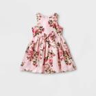Zenzi Toddler Girls' Floral Tank With Bow Dress - Pink