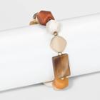 Semi-precious Aventurine, Brown Banded Agate And Opal Stretch Bracelet - Universal Thread Orange/brown/cream, Orange/brown/ivory