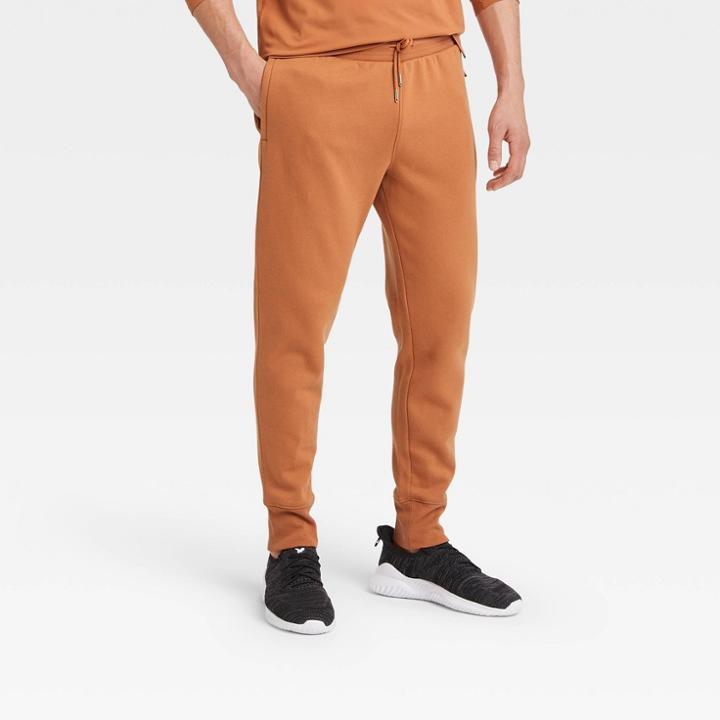 Men's Cotton Fleece Joggers - All In Motion Copper