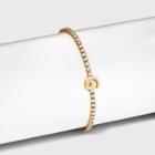 Gold Plated Cubic Zirconia Initial 'g' Tennis Bracelet - A New Day Gold