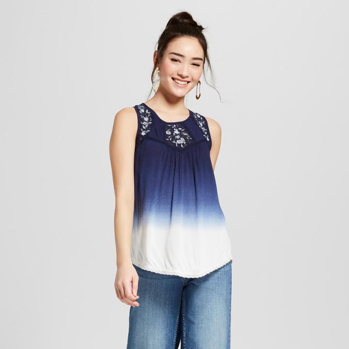 Women's Lace Swing Tank - Xhilaration Blue